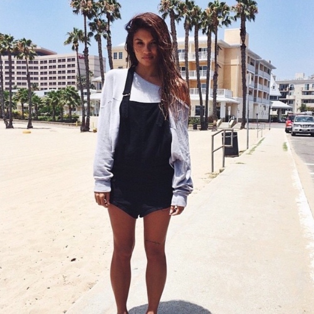 Friend of Mine Susie Blue Overalls Black sz US 6